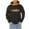 Logo Letter Hooded Sports Sweater Men Black