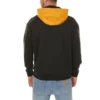 Logo Letter Hooded Sports Sweater Men Black
