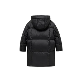 Logo Long Down Jacket Asia Sizing “Black White”