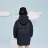 Logo Long Down Jacket Asia Sizing “Black White”