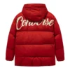 Logo Printed Down Jacket “Red White”