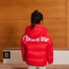 Logo Printed Down Jacket “Red White”