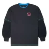 Logo Printed Sweater Asia Sizing “Black Blue”