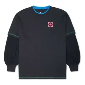 Logo Printed Sweater Asia Sizing “Black Blue”