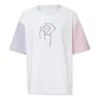 Logo Printed T-Shirt Asia Sizing “White Pink”