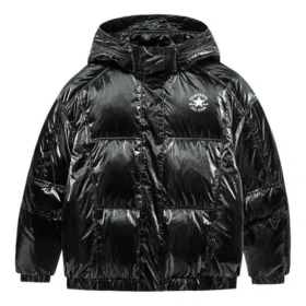 Logo Short Down Jacket Asia Sizing “Black”