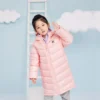 Long Down Jacket Asia Sizing “Pink Black”