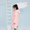 Long Down Jacket Asia Sizing “Pink Black”