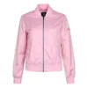Long Sleeves Stand Collar Jacket Asia Sizing “Pink”