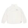 Loose Stand Collar Stay Warm logo Jacket Asia Sizing “White”