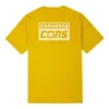 Men”s Converse Alphabet Logo Printing Retro Casual Short Sleeve Yellow