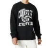 Men”s Converse Alphabet Logo Printing Round Neck Pullover Black