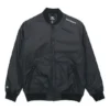 Men”s Converse Aviator Baseball Uniform Woven Windproof Zipper Jacket Autumn Black