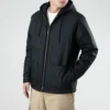 Men”s Converse Casual Sports Cargo Hooded Long Sleeves Padded Black Jacket