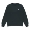 Men”s Converse Casual Sports Logo Round Neck Pullover Dark Black