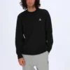 Men”s Converse Casual Sports Logo Round Neck Pullover Dark Black