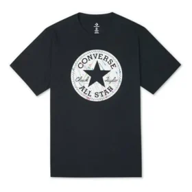 Men”s Converse Chuck Pattern Round Neck Casual Sports Breathable Short Sleeve Black