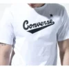Men”s Converse Classic Alphabet Pattern Short Sleeve White