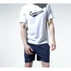 Men”s Converse Classic Alphabet Pattern Short Sleeve White