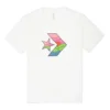 Men”s Converse Contrasting Colors Casual Sports Printing Short Sleeve White