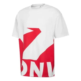 Men”s Converse Contrasting Colors Printing Sports Short Sleeve Red T-Shirt