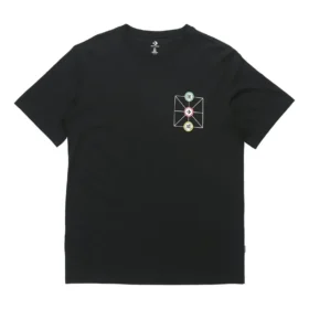 Men”s Converse Creative Sports Round Neck Short Sleeve Black