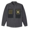 Men”s Converse Flowers Small Logo Retro Splicing Contrasting Colors Woven Shirt Jacket Dark Black