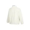 Men”s Converse Logo Half Zipper lamb”s wool Stand Collar Jacket Creamy White