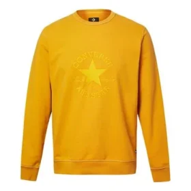Men”s Converse Logo Printing Round Neck Pullover Yellow