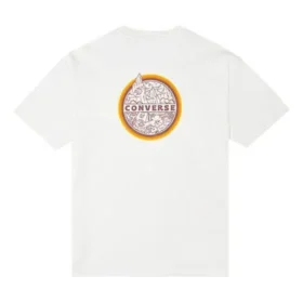 Men”s Converse Logo Printing Round Neck Short Sleeve White