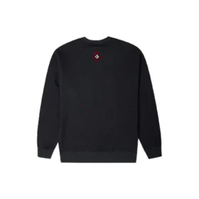 Men”s Converse New Year Series Chest Pocket Fleece Lined Round Neck Pullover Dark Black Men”s Converse New Year Series Chest Pocket Fleece Lined Round Neck Pullover Dark Black