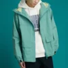Men”s Converse Pocket Casual Hooded Jacket Washed Blue