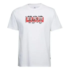Men”s Converse Printing Round Neck Short Sleeve White