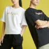 Men”s Converse Printing Sports Knit Loose Short Sleeve White