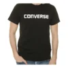 Men”s Converse Pure Cotton Alphabet Short Sleeve Black