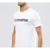 Men”s Converse Pure Cotton Alphabet Short Sleeve White