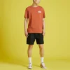 Men”s Converse Rainbow Logo Printing Knit Sports Short Sleeve Red