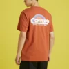 Men”s Converse Rainbow Logo Printing Knit Sports Short Sleeve Red