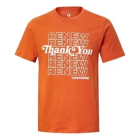 Men”s Converse Renew Alphabet Printing Short Sleeve Orange