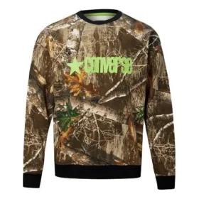 Men”s Converse Retro Pattern Logo Printing Round Neck Pullover Camouflage Men”s Converse Retro Pattern Logo Printing Round Neck Pullover Camouflage