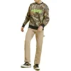 Men”s Converse Retro Pattern Logo Printing Round Neck Pullover Camouflage