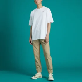 Men”s Converse Skate Loose Printing Sports Round Neck Short Sleeve White Men”s Converse Skate Loose Printing Sports Round Neck Short Sleeve White