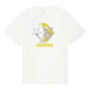 Men”s Converse Skeleton Printing Knit Round Neck Short Sleeve White