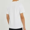 Men”s Converse Solid Color Chest Pattern Printing Round Neck Short Sleeve White