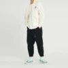 Men”s Converse Solid Color Woven Bundle Feet Lacing Black Casual Pants/Trousers