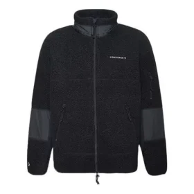 Men”s Converse Splicing Stay Warm Stand Collar Jacket Black