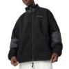 Men”s Converse Splicing Stay Warm Stand Collar Jacket Black
