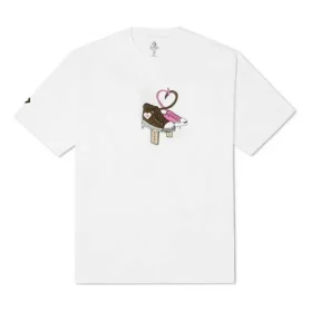 Men”s Converse Sports Round Neck Breathable Short Sleeve White Men”s Converse Sports Round Neck Breathable Short Sleeve White