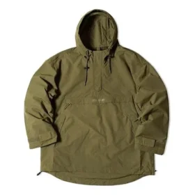 Men”s Converse x Kim Jones Crossover Casual Sports Half Zipper Hooded Jacket Military Green Men”s Converse x Kim Jones Crossover Casual Sports Half Zipper Hooded Jacket Military Green