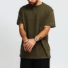 Men”s Converse x Kim Jones Crossover Small Label Solid Color Sports Round Neck Short Sleeve Olive Green